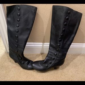 Lani Women's Black Boots Size 8 1/2- WC (Wide Calf)